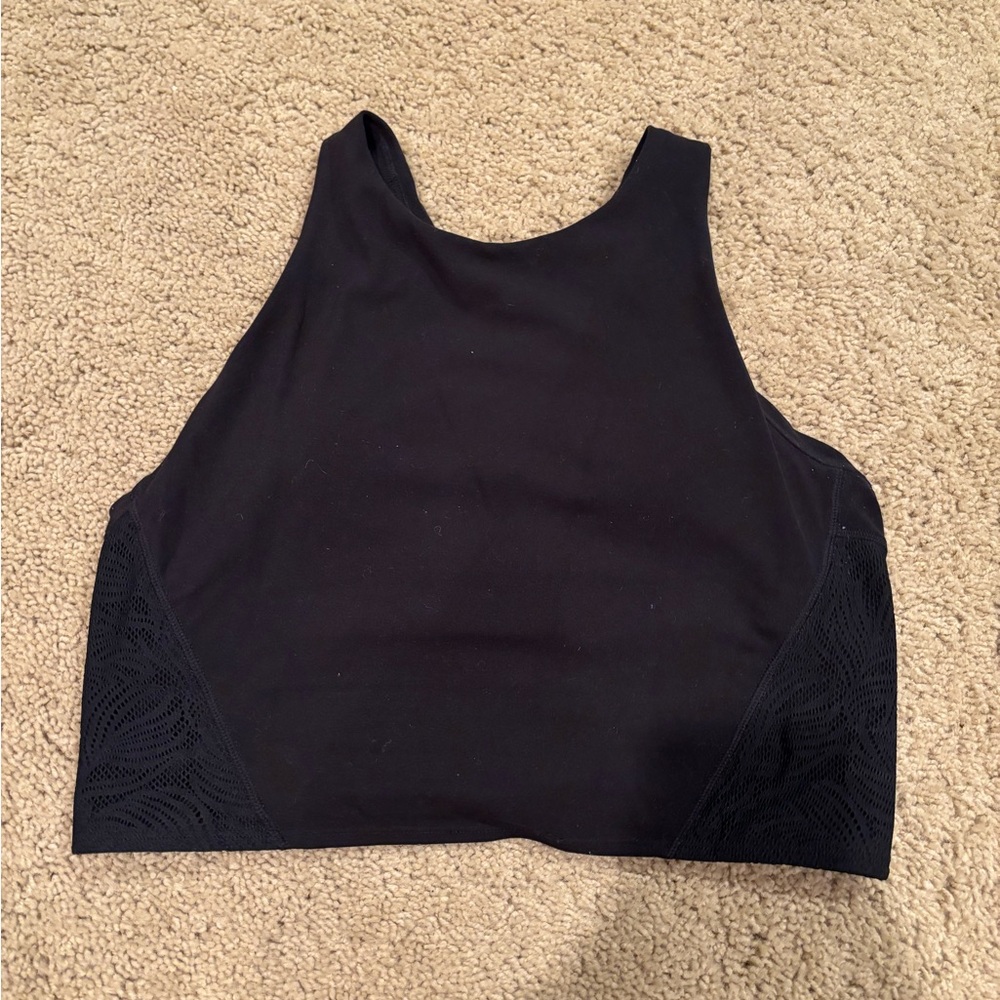 Athleta Black Sleeveless Crop Top